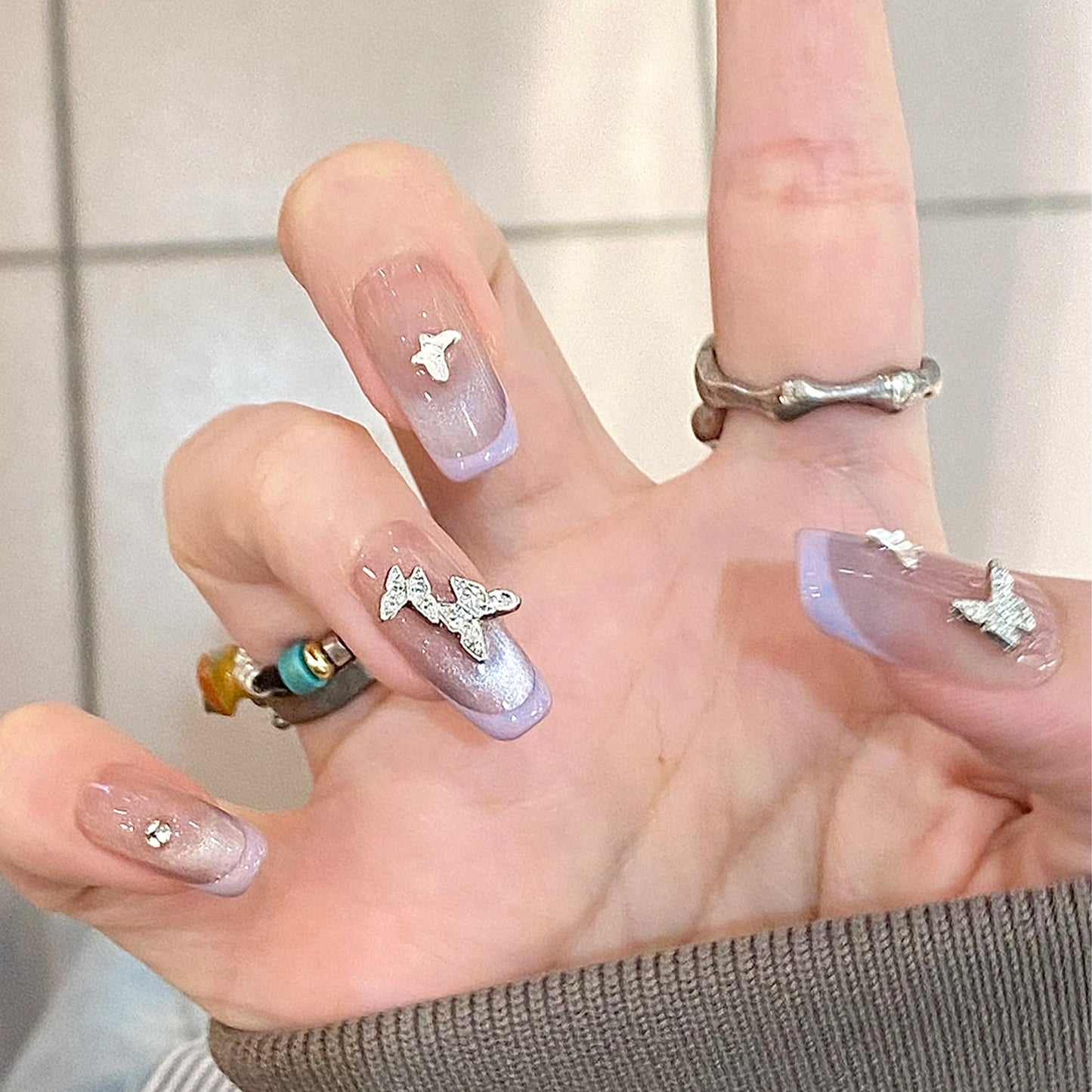 Lavender Butterfly French